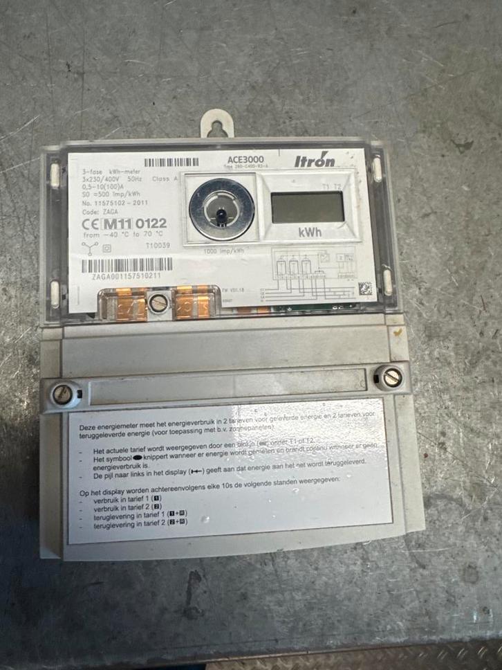 Itron ACE3000 3-Fase Stroommeter, Doe-het-zelf en Verbouw, Elektra en Kabels, Gebruikt, Overige typen, Ophalen