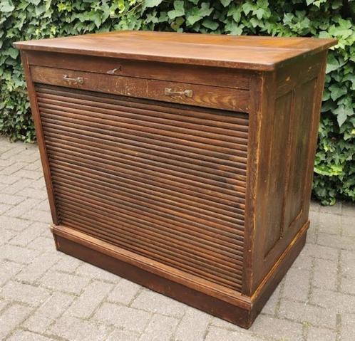 Antieke Roldeurkast / Archiefkast (100x63x89 cm), Huis en Inrichting, Kasten | Roldeurkasten en Archiefkasten, Gebruikt, Minder dan 100 cm