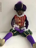 Authentieke V&D etalage zwarte Piet pop - 90cm, rood/paars, Diversen, Verzenden, Zo goed als nieuw