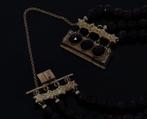 Granaten antieke 3-strengs armband dames 14k slot goud parel, Sieraden, Tassen en Uiterlijk, Antieke sieraden, Ophalen of Verzenden