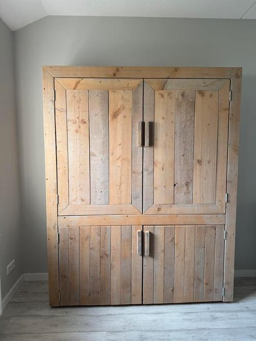 (Kinder) Kledingkast steigerhout, Huis en Inrichting, Kasten | Kledingkasten, Gebruikt, 150 tot 200 cm, 50 tot 100 cm, 50 tot 75 cm