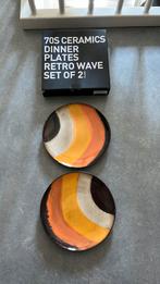 2 HKliving 70's Ceramic dinerbord retro wave, Nieuw, Keramiek, Overige stijlen, Ophalen of Verzenden