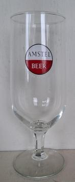 Amstel Bierglas op voet Beer Imported from Holland met logo1, Ophalen of Verzenden, Gebruikt, Glas of Glazen, Amstel