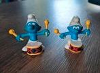 2x trommelaar smurf/trommelende smurf. Met gele stokken., Ophalen of Verzenden, Zo goed als nieuw