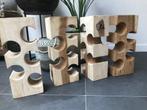 Suar boomstam hout wijnrek voor 5 flessen, Huis en Inrichting, Verburgt Vintage, Nieuw, Ophalen of Verzenden, https://verburgtvintage.nl/#contact