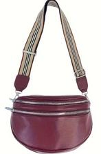 Wijnrode leren crossbody tas met verstelbare schouderband!, Verzenden, Nieuw, Rood, Leer