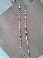 Lang parelcollier:echte parels, lapis lazuli, aventurijn enz, Blauw, Nieuw, Ophalen of Verzenden, Steen of Mineraal