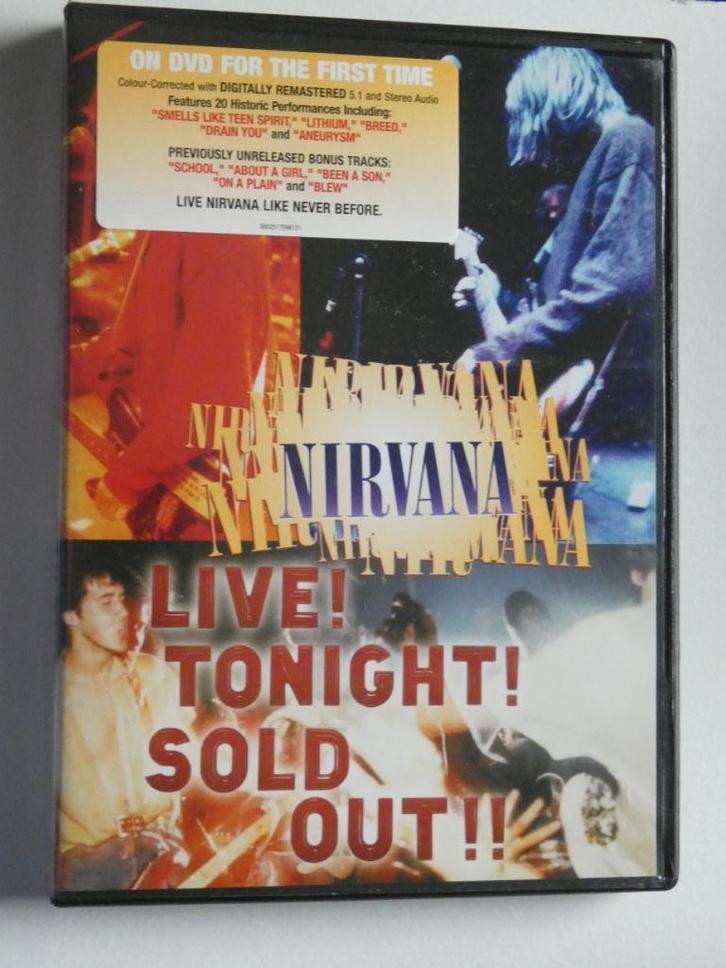 Nirvana - Live! Tonight! Sold Out!!, Cd's en Dvd's, Dvd's | Muziek en Concerten, Gebruikt, Alle leeftijden, Verzenden