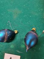 kerstballen blauw bewerkt  [a897], Ophalen of Verzenden