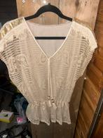 Beige tshirt ibiza style met kwastjes nieuw onesize (XS/S/M, Beige, Nieuw, Ophalen of Verzenden, Korte mouw