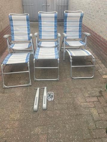 1 Dukdalf camping stoelen met voetensteunen beschikbaar voor biedingen
