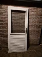 Hardhouten buitendeur. 88x201cm. Dubbelglas., Doe-het-zelf en Verbouw, Deuren en Horren, Ophalen, Gebruikt, 80 tot 100 cm, Buitendeur