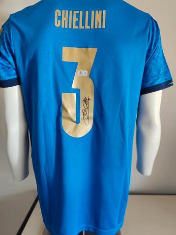 Gesigneerd Nationaal Elftal Italië door Chiellini Coa Becket beschikbaar voor biedingen