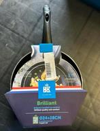 BK Brilliant Koekenpannenset 24 + 28 cm, Ophalen, Aluminium, Zo goed als nieuw, Keramische plaat