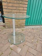 Glazen bijzettafel, Minder dan 55 cm, Rond, Ophalen, 45 tot 60 cm