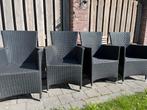 4 Wicker Tuinstoelen - Zo goed als nieuw, Ophalen, Zo goed als nieuw, Wicker, Stapelbaar