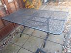 super handige opklapbare metalen tuintafel 160x90x75cm., Ophalen, Gebruikt, Rechthoekig, Metaal