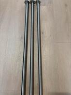 Stalen roede 3x, Huis en Inrichting, Stoffering | Gordijnen en Lamellen, Ophalen, Zo goed als nieuw, 50 tot 100 cm, Minder dan 100 cm