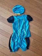 Leuk blauw Pietenpak maat 122-128, Diversen, Sinterklaas, Ophalen of Verzenden, Zo goed als nieuw