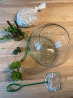 Vissenkom met accessoires en netje, Dieren en Toebehoren, Ophalen, Gebruikt, Leeg aquarium
