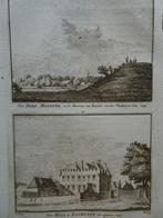 gravure het dorp Monster in Borssele vanuit Vliedberg 1743, Antiek en Kunst, Verzenden