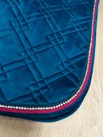 Sjabrak full dressuur blauw fluweel met strass