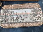 Oude Vintage gobelin van Oosters tafereel, afm. 129x46 cm., Ophalen of Verzenden