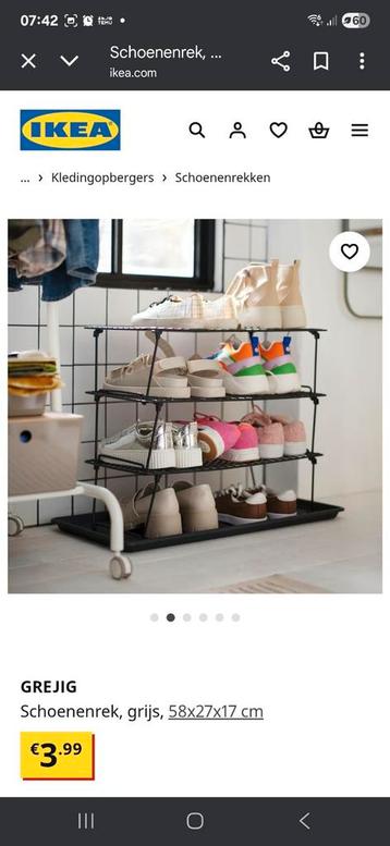 Ikea GREJIG schoenenrek beschikbaar voor biedingen