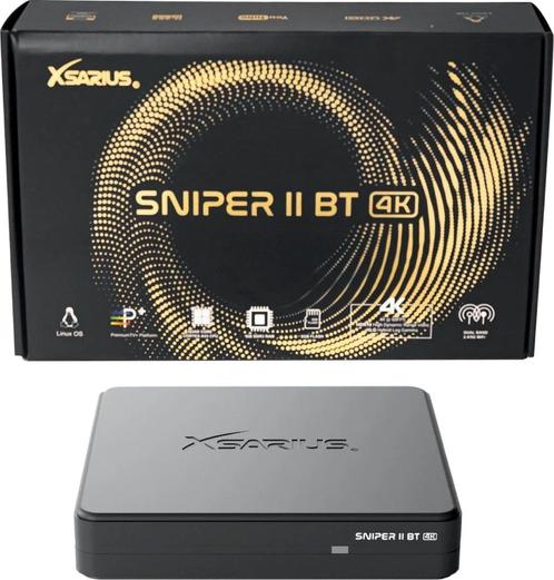 Xsarius Sniper 2 BT - 4K Linux IPTV Box, Audio, Tv en Foto, Mediaspelers, Nieuw, Minder dan 500 GB, HDMI, USB 2.0, Optische audio