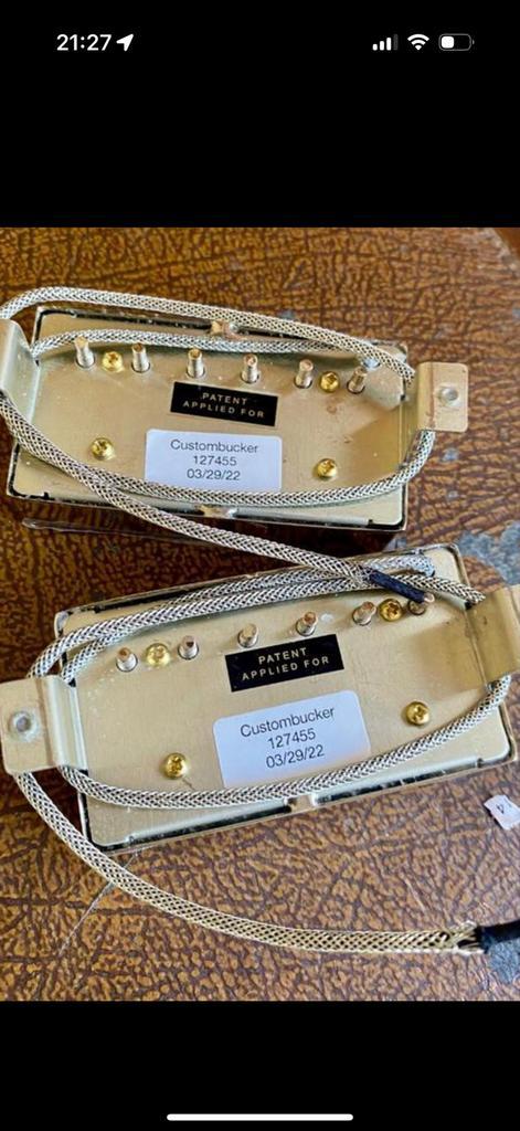 Set Custombucker Gold - Elektrische Gitaar Pickups, Muziek en Instrumenten, Instrumenten | Onderdelen, Zo goed als nieuw, Elektrische gitaar