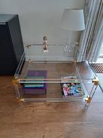 Glazen salontafel, Ophalen, 50 tot 100 cm, Vierkant, 50 tot 100 cm