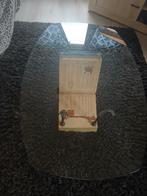 Unieke Salon Tafel met Glas & Boekenvoet, Huis en Inrichting, Tafels | Salontafels, Ophalen