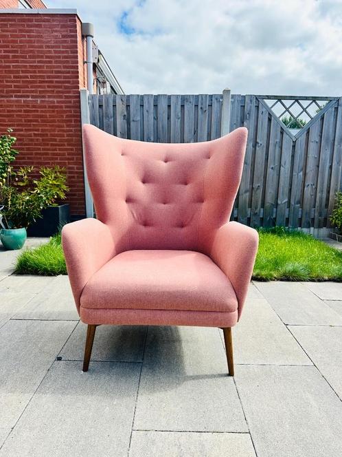(Oud)Roze Fauteuil van SofaCompany, Huis en Inrichting, Fauteuils, Zo goed als nieuw, Stof, 50 tot 75 cm, 75 tot 100 cm, Ophalen