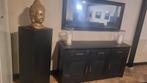 Prachtige grote houten dressoir met Louvre deuren, Ophalen of Verzenden, Gebruikt, 25 tot 50 cm