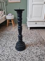Houten Kandelaar - 60cm Hoog, Ophalen, 50 tot 75 cm, Zwart, Zo goed als nieuw