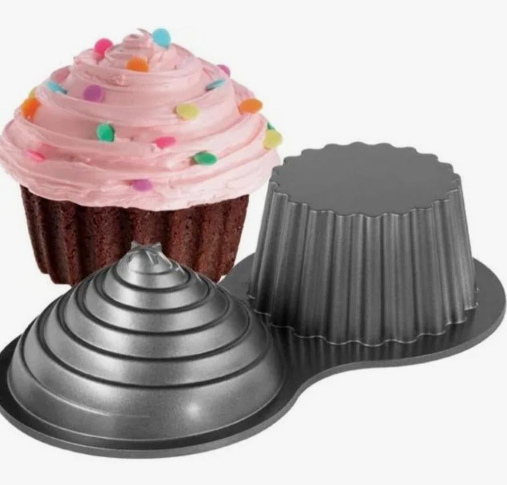 ZGAN!! Reuze Cupcake Bakvorm - Wilton. Voor Smash-cakes, Ophalen of Verzenden, Zo goed als nieuw, Cupcakes, Bakvorm