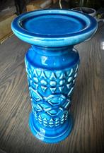Kandelaar vintage blauw aardewerk brocante curiosa vormen, Verzenden, Keramiek of Aardewerk