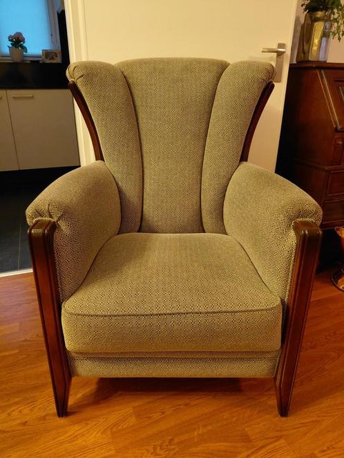 Grote gestoffeerde fauteuil, Huis en Inrichting, Fauteuils, Gebruikt, Stof, 50 tot 75 cm, Minder dan 75 cm, Ophalen