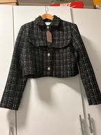 Zwart Tweed Jasje - EIGHT PARIS - Maat L, Kleding | Dames, Zwart, Maat 42/44 (L), Nieuw, Ophalen of Verzenden