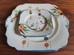 Vintage Ashworth Bros Art Deco Gebaksbordjes - Set van 3, Ophalen of Verzenden