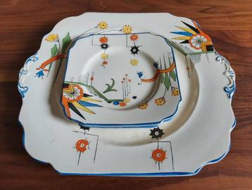 Vintage Ashworth Bros Art Deco Gebaksbordjes - Set van 3 beschikbaar voor biedingen