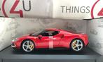 Bburago 1:18 Ferrari 296 GTB Assetto Fiorano 2022 rood/wit, Ophalen of Verzenden, Nieuw, Auto, Bburago