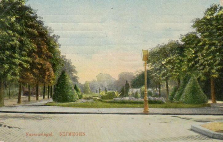052 Nijmegen Nassausingel 1913 gelopen, Verzamelen, Ansichtkaarten | Nederland, Gelopen, Gelderland, Voor 1920, Ophalen of Verzenden