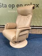 Sta op relax fauteuil Prominent Malmö ZGAN extra luxe !, Ophalen of Verzenden, Zo goed als nieuw, Leer, 50 tot 75 cm