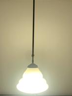 “Oude schoollampen” 2 stuks!, Huis en Inrichting, Lampen | Tafellampen, Ophalen, Zo goed als nieuw, Glas, 75 cm of meer