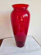 Rode vaas glas hoog, Ophalen, Minder dan 50 cm, Rood, Glas