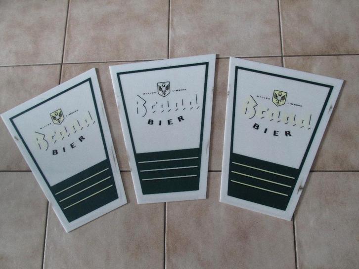 Brand Bier Lantaarn: Voorkant en twee zijkanten  , Verzamelen, Biermerken, Gebruikt, Reclamebord, Plaat of Schild, Brand, Ophalen of Verzenden