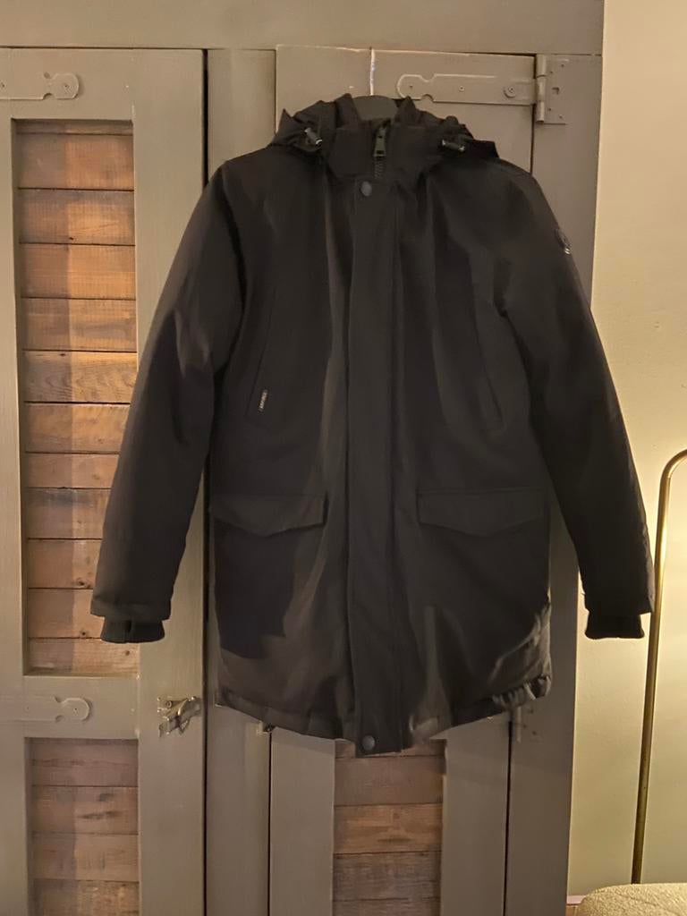 Zwarte airforce winterjas 12y maat 152, Ophalen of Verzenden, Zo goed als nieuw, Zwart