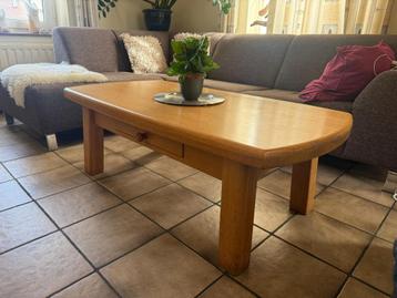 Massief eiken Salontafel - Met lade - 135x70x47cm beschikbaar voor biedingen