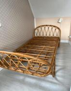 Stevig rotan bed gaat met pijn in mijn hart weg, Huis en Inrichting, Ophalen, 90 cm, Bruin, Zo goed als nieuw
